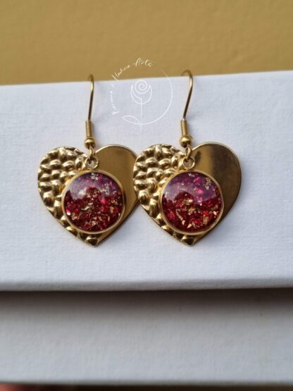 18K Gold plated heart earrings