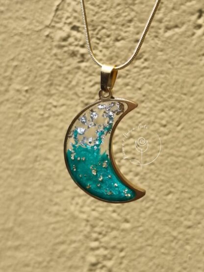 Gold plated moon pendant - Image 2