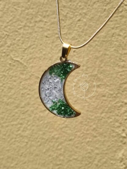 Gold plated moon pendant